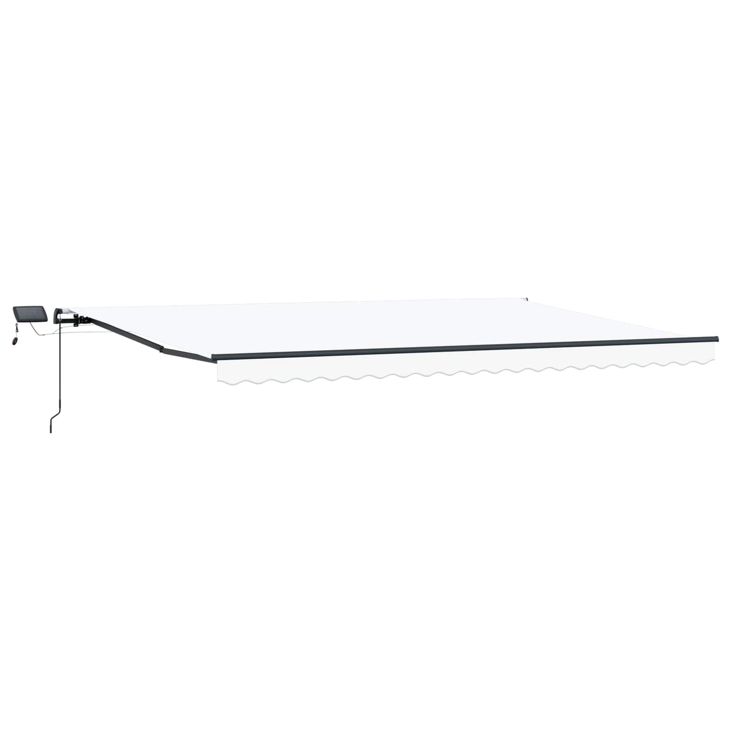 Einziehbare Markise Weiß 500 x 350 cm Stoff
