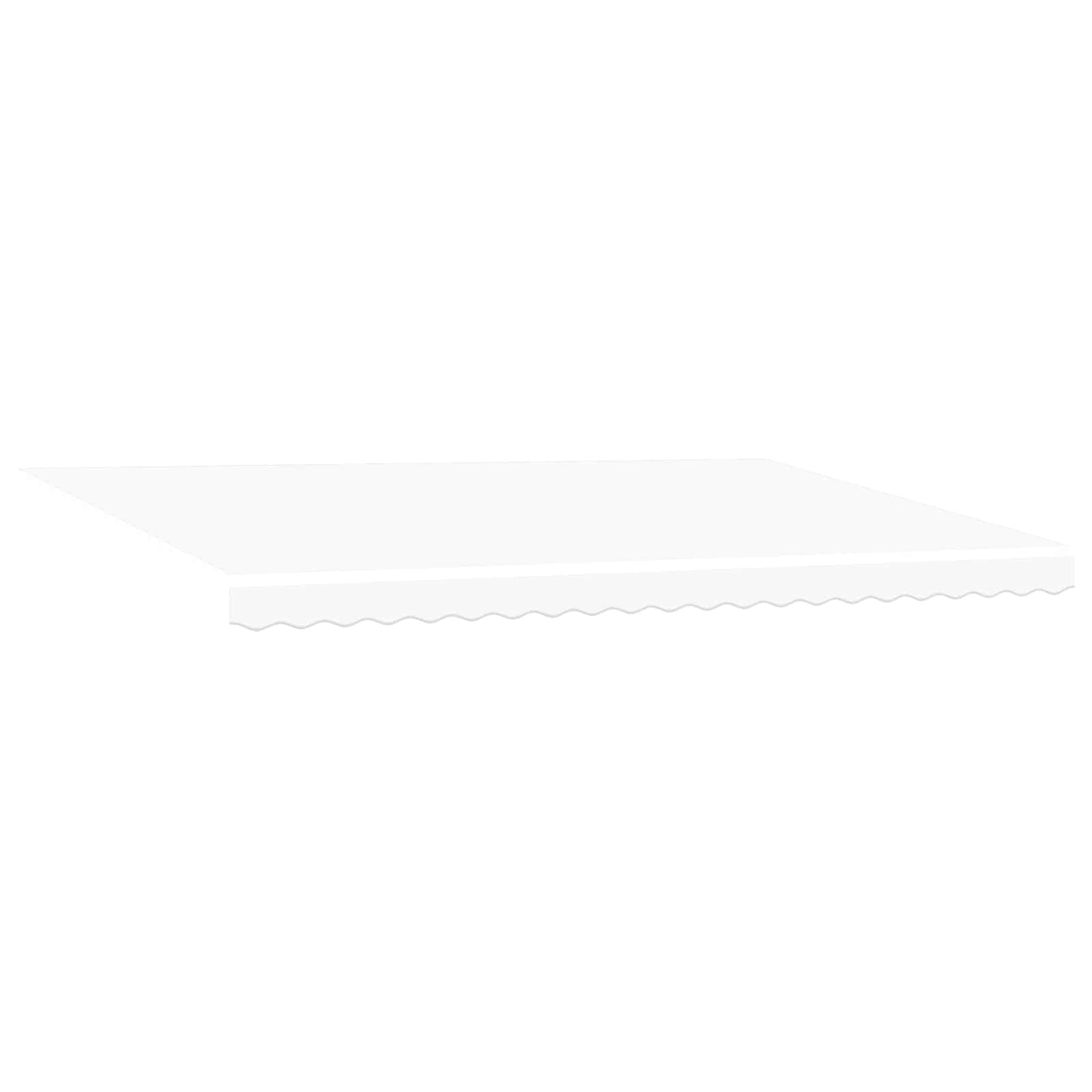 Einziehbare Markise Weiß 500 x 350 cm Stoff und Aluminium