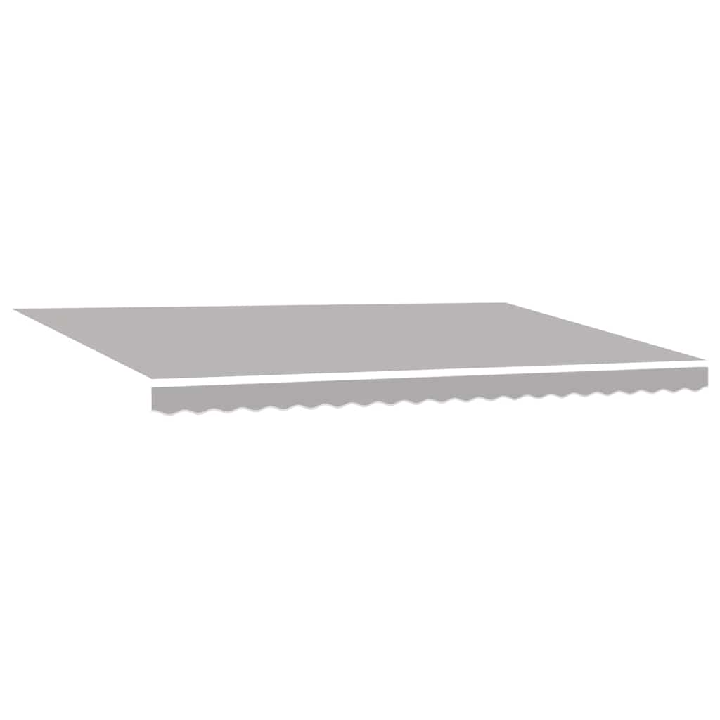 Einziehbare Markise Hellgrau 500 x 350 cm Stoff und Stahl