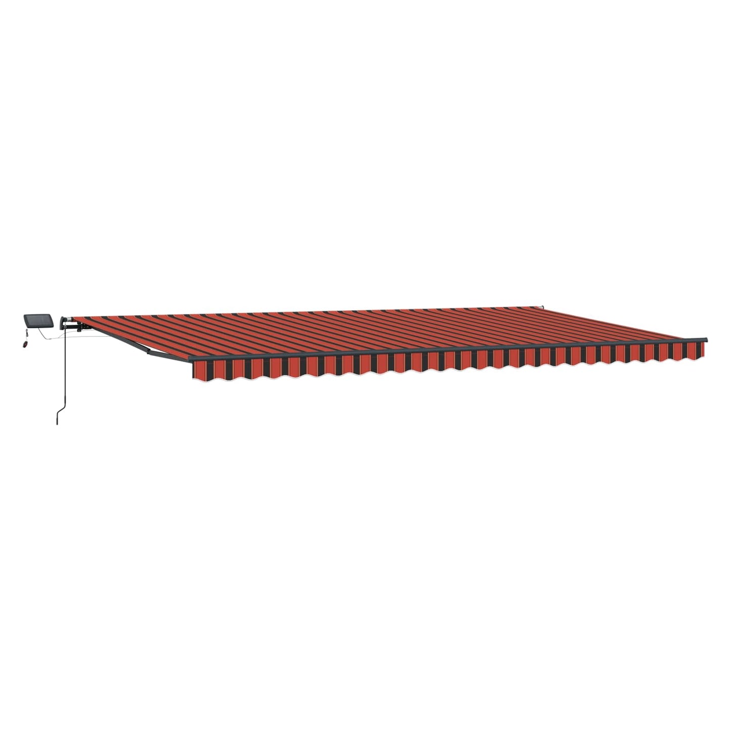 Einziehbare Markise Orange und Braun 600 x 300 cm Stoff