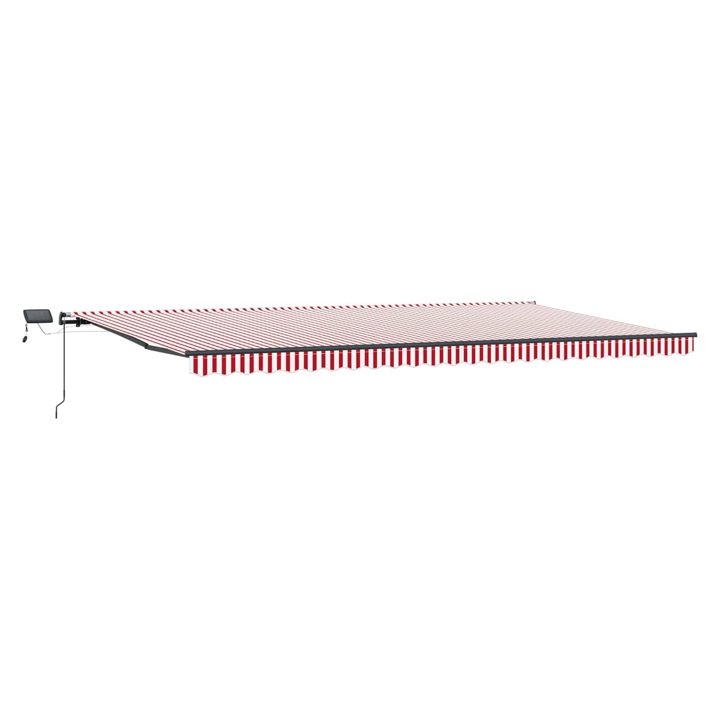Einziehbare Markise Rot und Weiß 600 x 300 cm Stoff