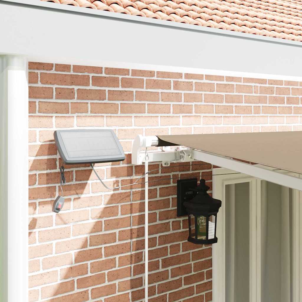 Einziehbare Markise Beige 600 x 300 cm Stoff und Stahl