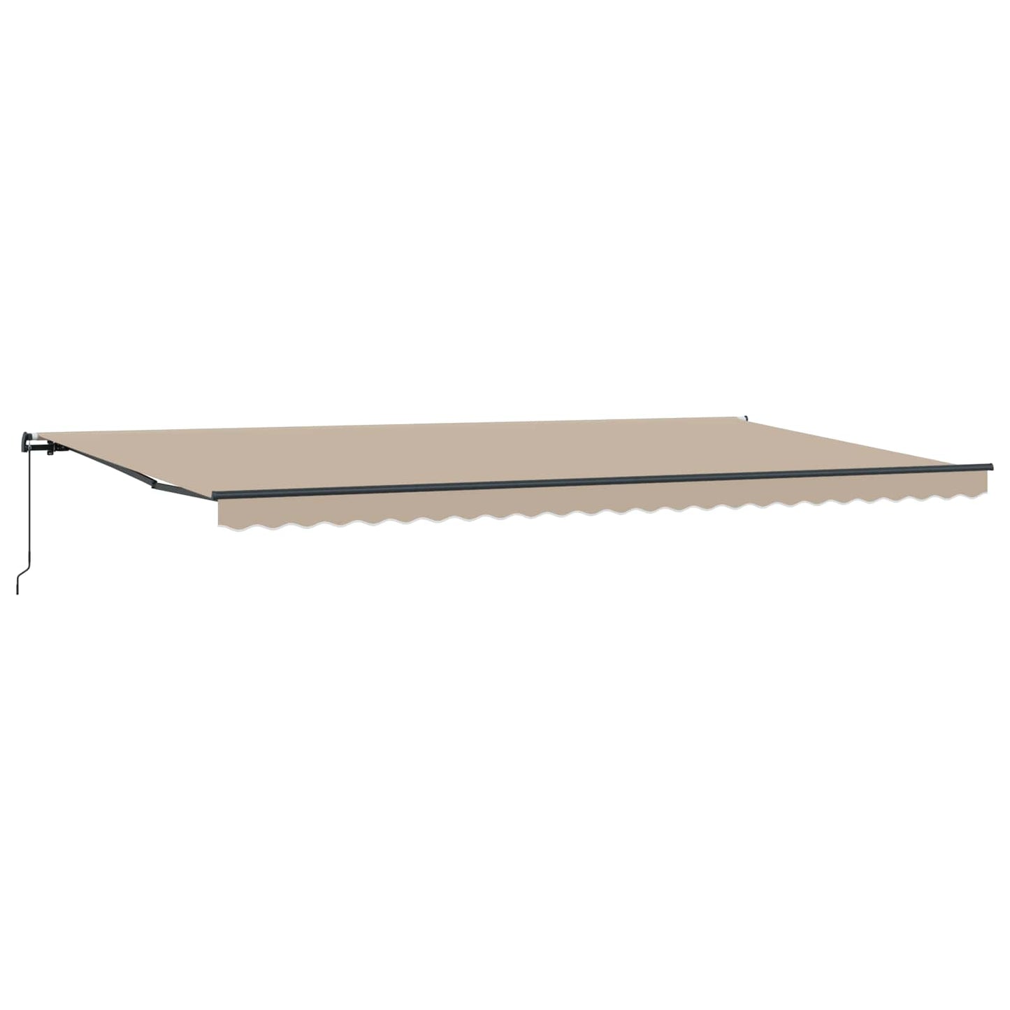 Einziehbare Markise Beige 600 x 300 cm Polyester und Stahl