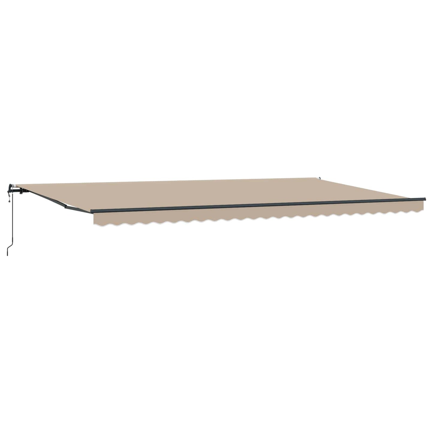 Einziehbare Markise Beige 600 x 300 cm Stoff und Aluminium