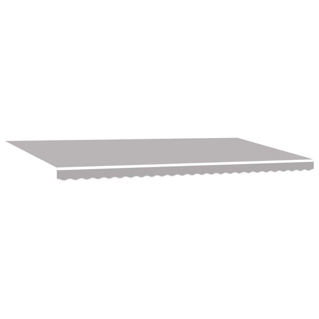 Einziehbare Markise Hellgrau 600 x 300 cm Stoff und Stahl