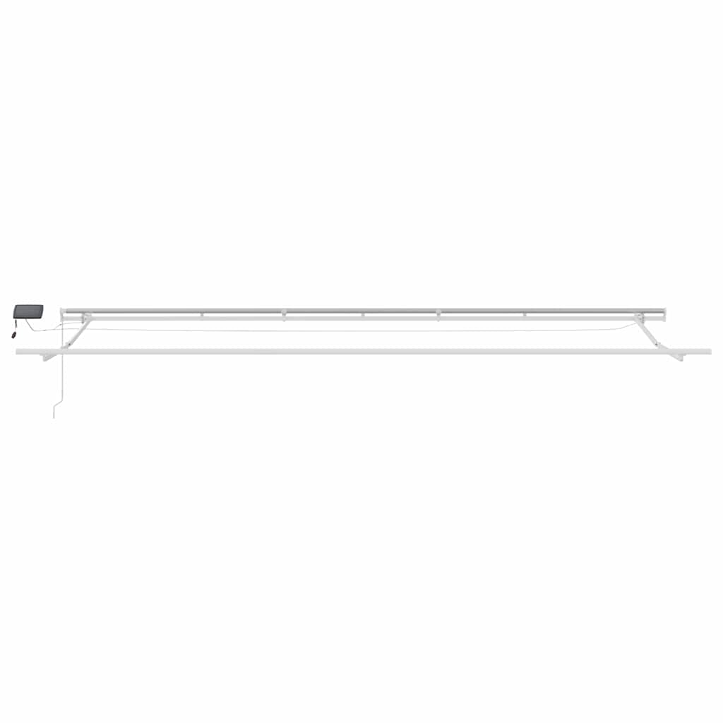 Einziehbare Markise Hellgrau 600 x 300 cm Stoff und Stahl