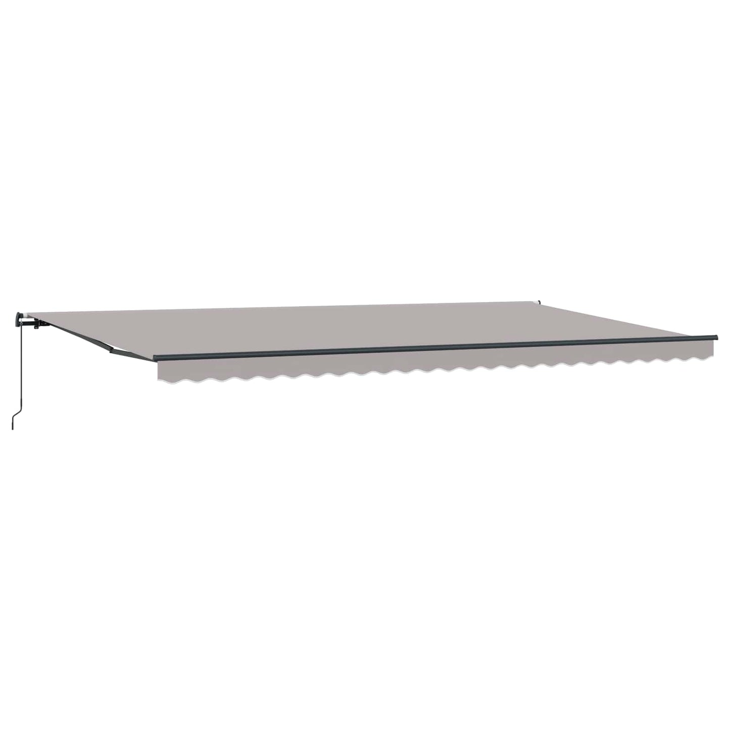 Einziehbare Markise Hellgrau 600 x 300 cm Polyester und Stahl