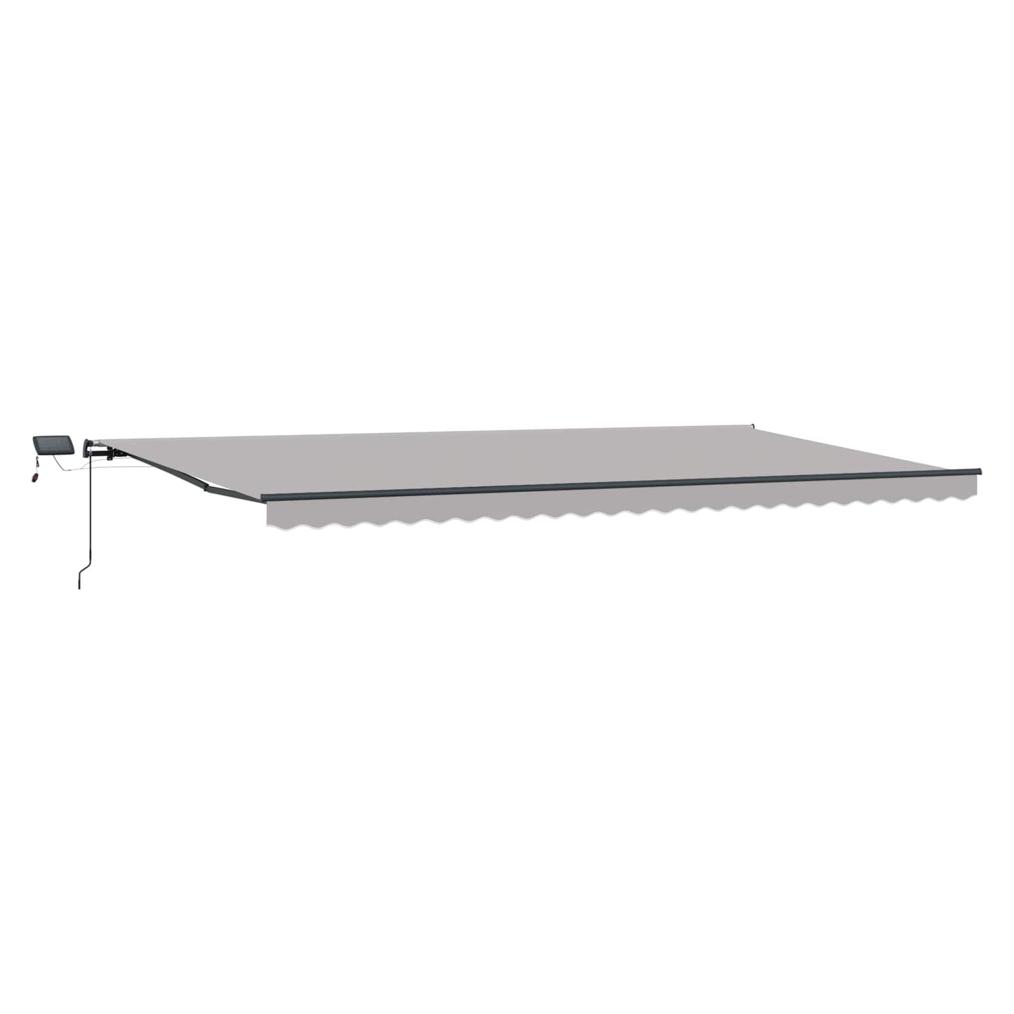 Einziehbare Markise Hellgrau 600 x 300 cm Stoff