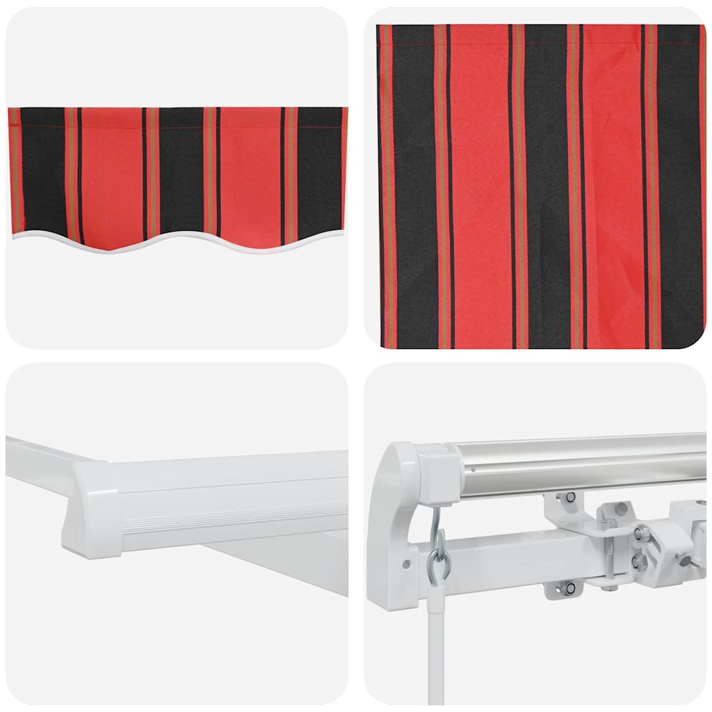 Einziehbare Markise Orange und Braun 600 x 350 cm