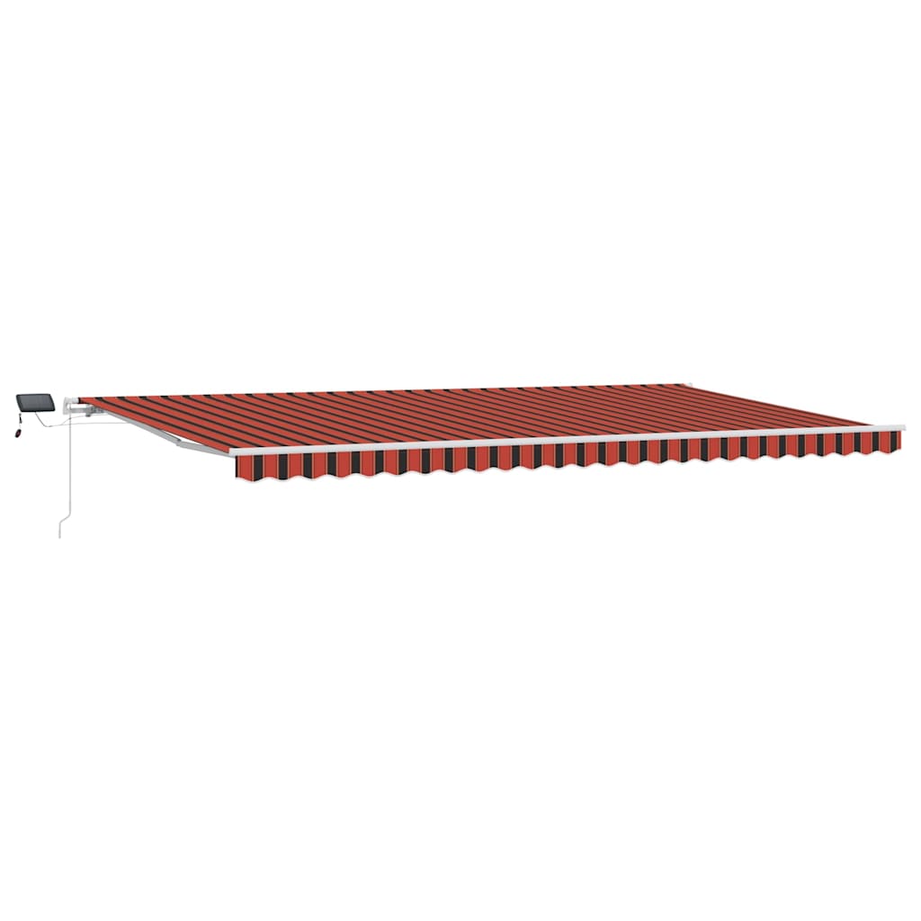 Einziehbare Markise Orange und Braun 600 x 350 cm