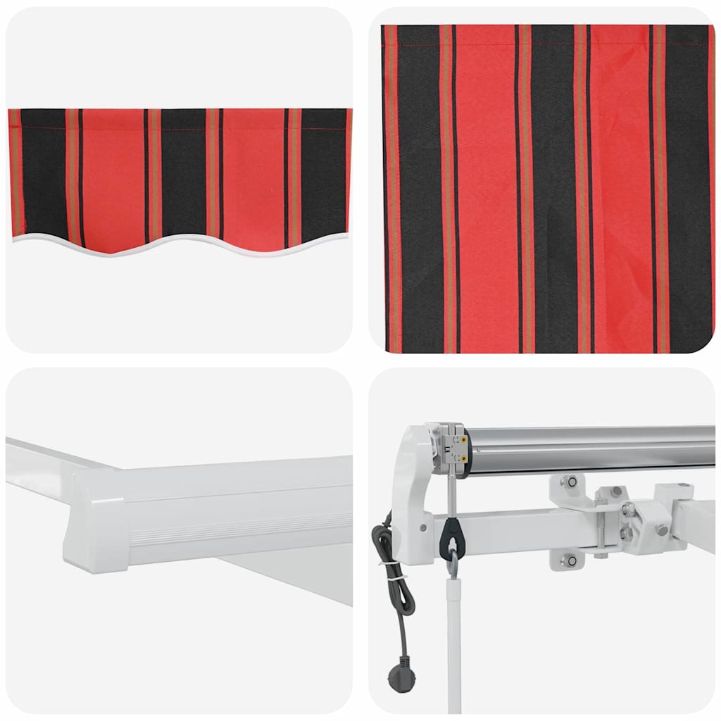 Elektrische ausziehbare Markise Orange und Braun 600 x 350 cm
