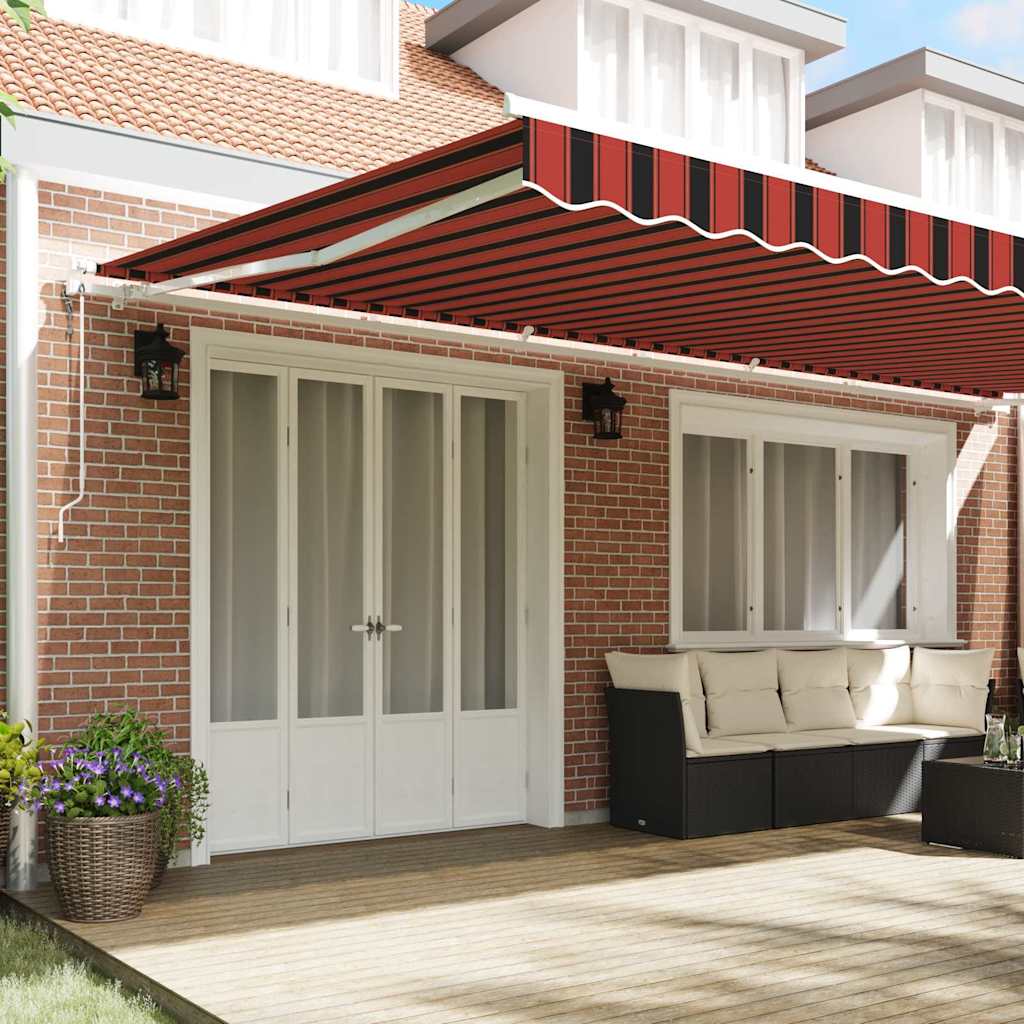 Elektrische ausziehbare Markise Orange und Braun 600 x 350 cm