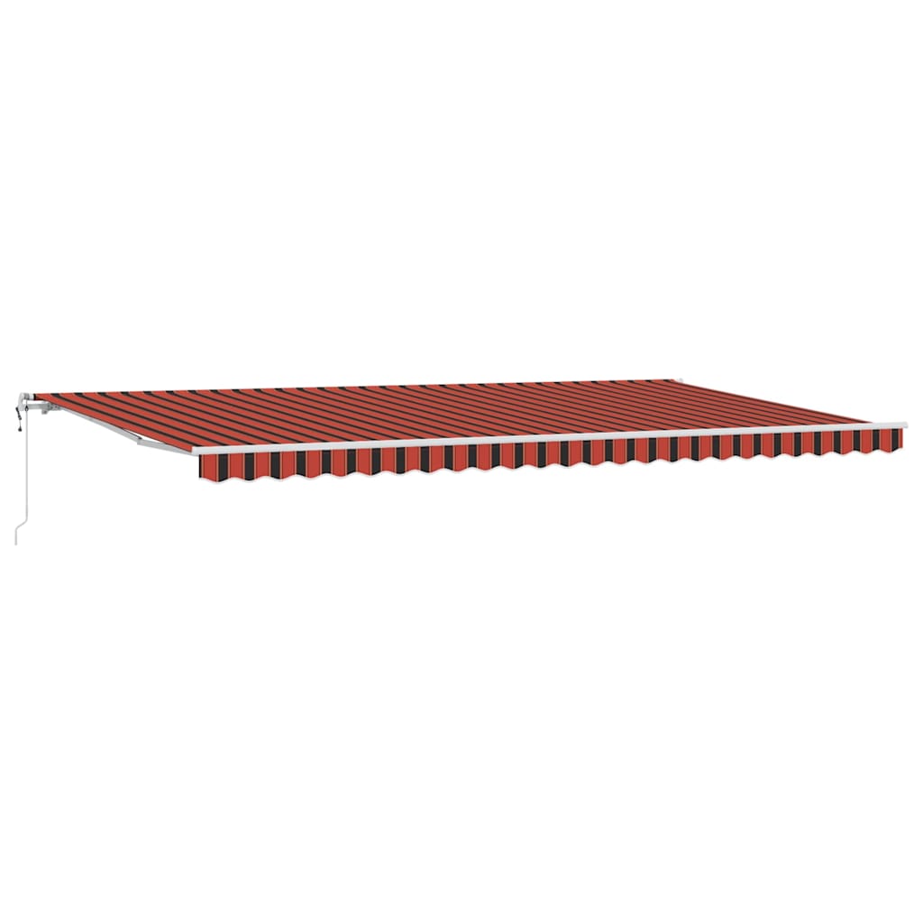 Elektrische ausziehbare Markise Orange und Braun 600 x 350 cm