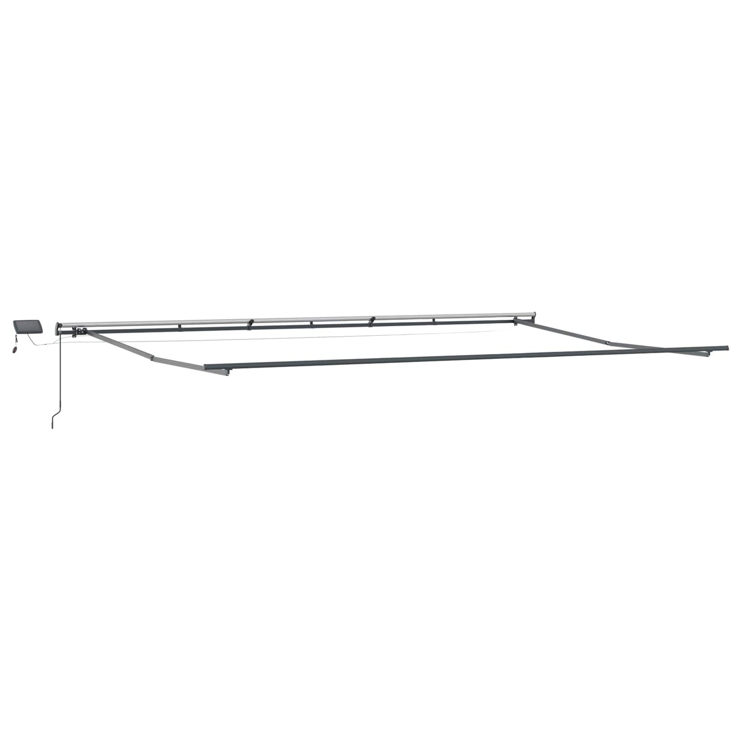 Einziehbare Markise Orange und Braun 600 x 350 cm Stoff