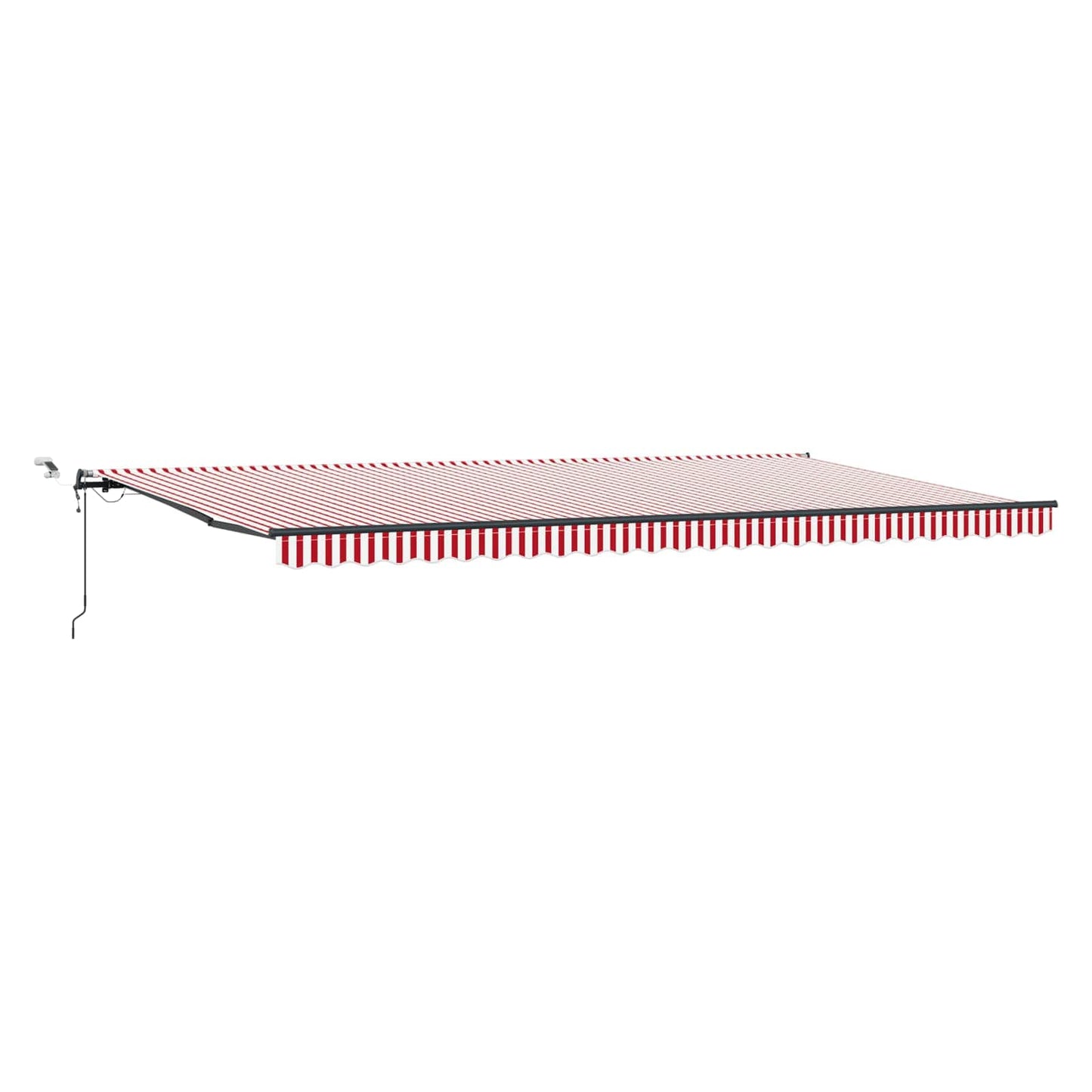 Markisenstoff mit Rot und Weiß 600 x 350 cm Polyester