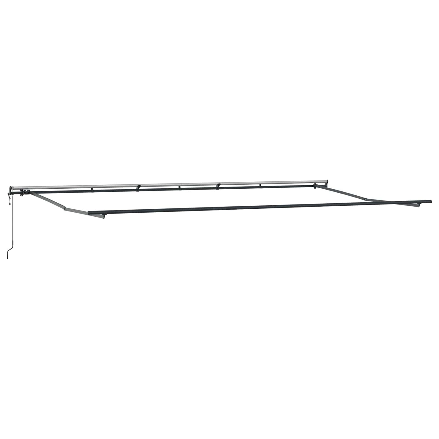 Einziehbare Markise Mehrfarbig 600 x 350 cm Stoff und Aluminium