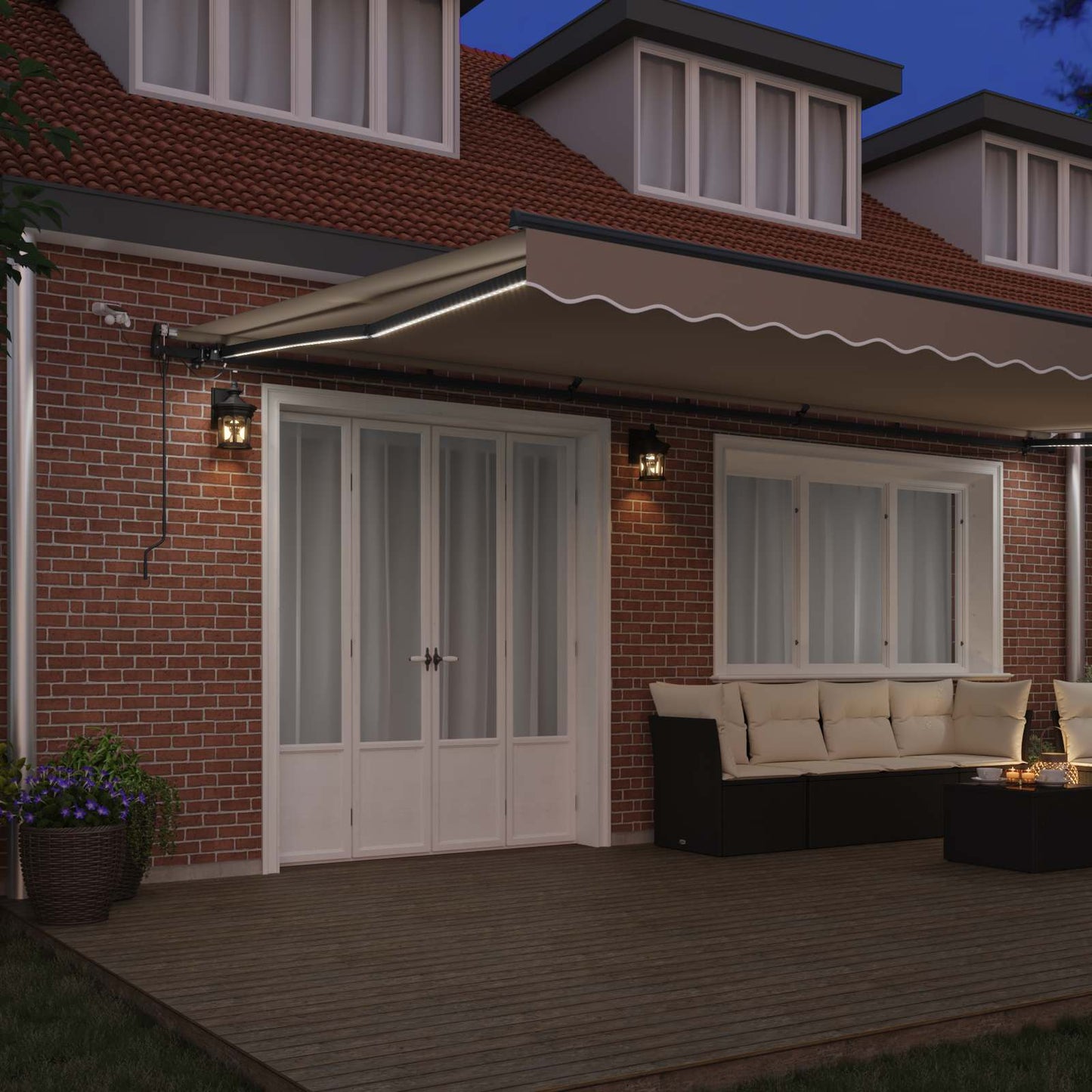 Markisenstoff mit Beige 600 x 350 cm Polyester