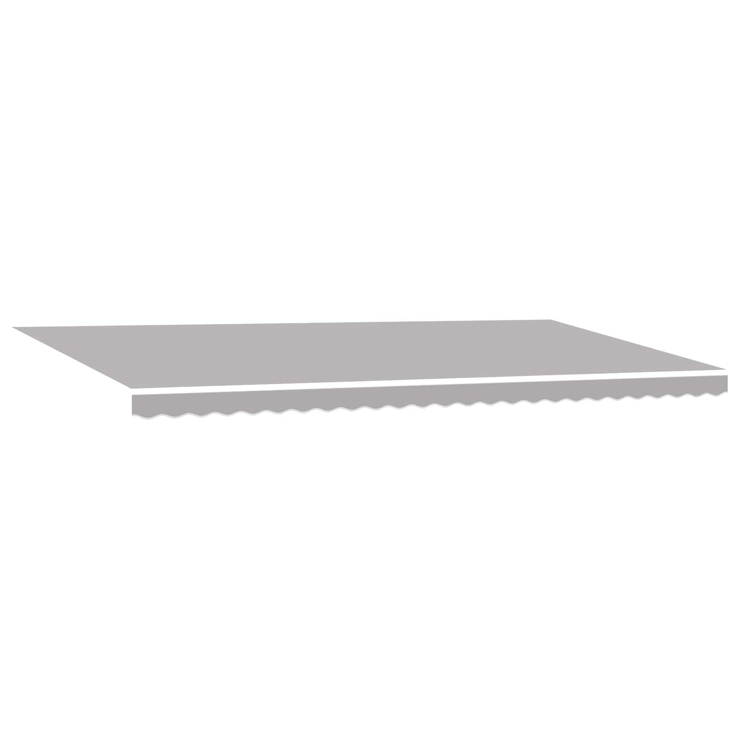 Einziehbare Markise Hellgrau 600 x 350 cm Stoff