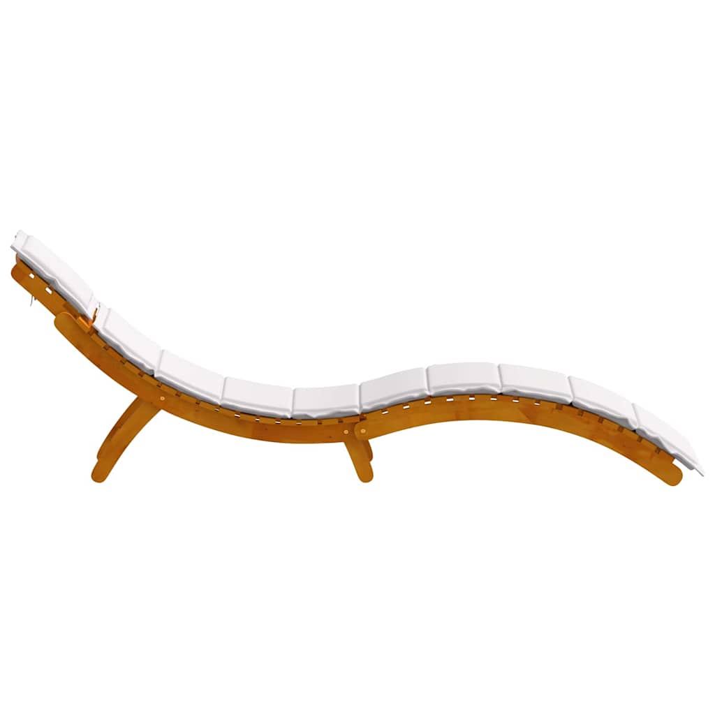 Sonnenliege Hellgrau 55 x 184 x 64cm Massivholz Akazie