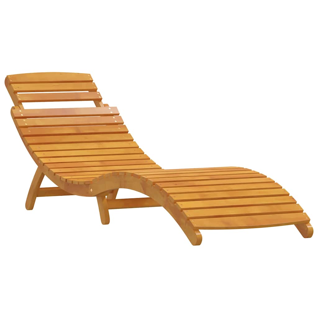 Sonnenliege 3 pcs Braun Massivholz Akazie