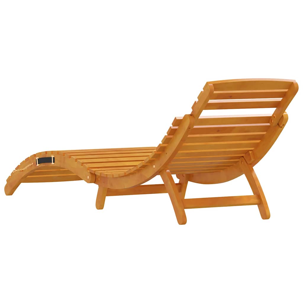 Sonnenliege 3 pcs Braun Massivholz Akazie