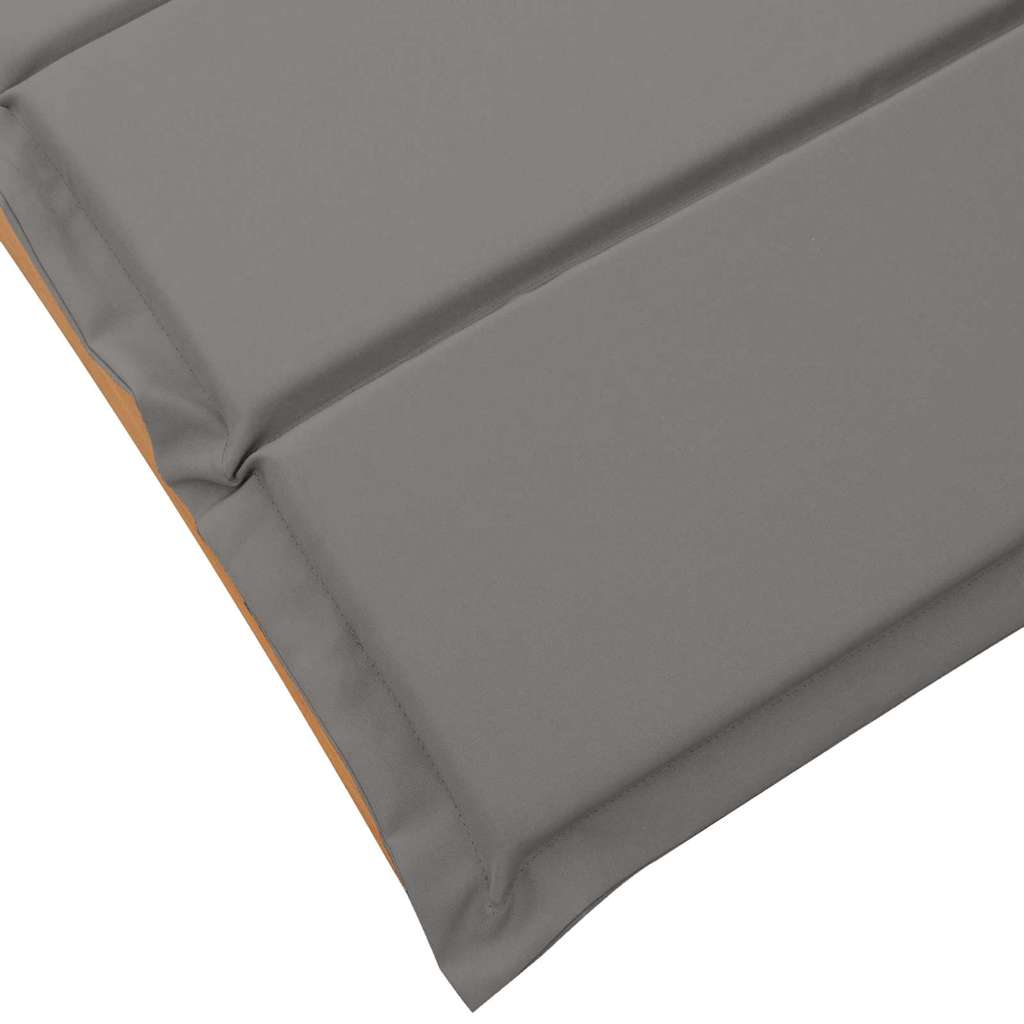 Sonnenliege mit Kissen 2 pcs Grau Massivholz Akazie