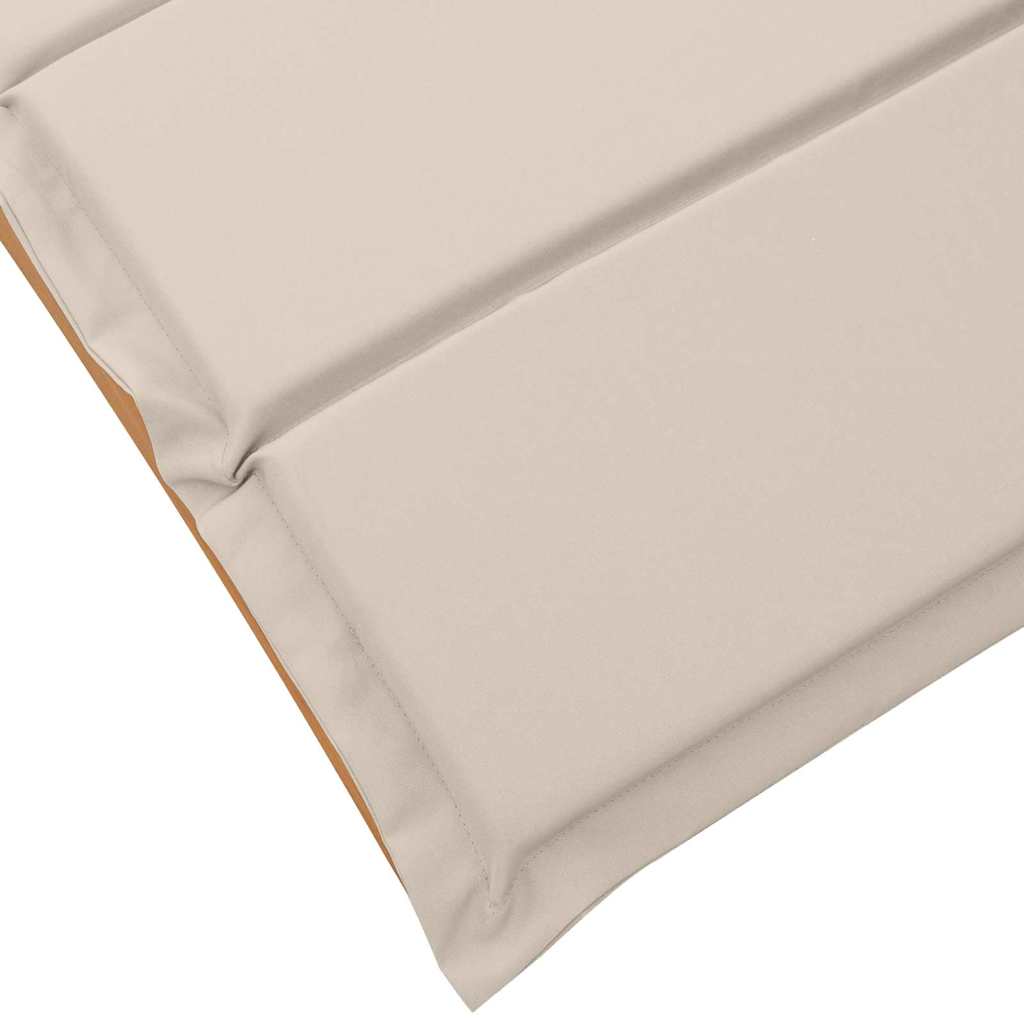 Sonnenliege mit Kissen 2 pcs Cremeweiß Massivholz Akazie