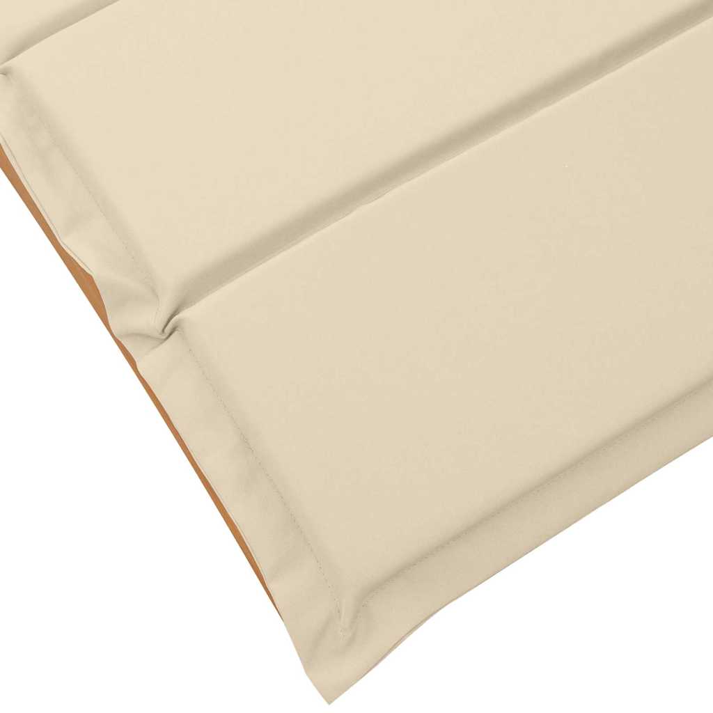 Sonnenliege mit Kissen 2 pcs Beige Massivholz Akazie