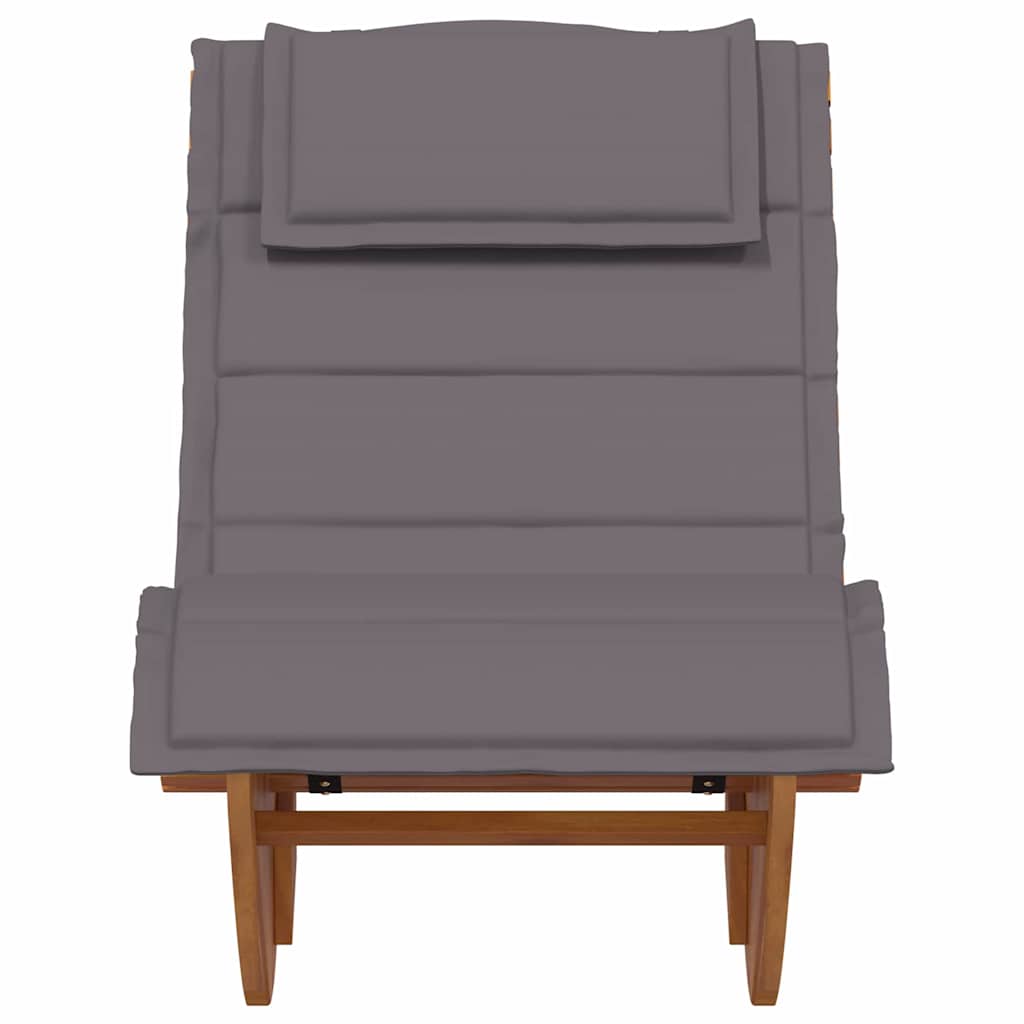 Sonnenliege mit Kissen 2-Person 2 pcs Braun Massivholz Akazie