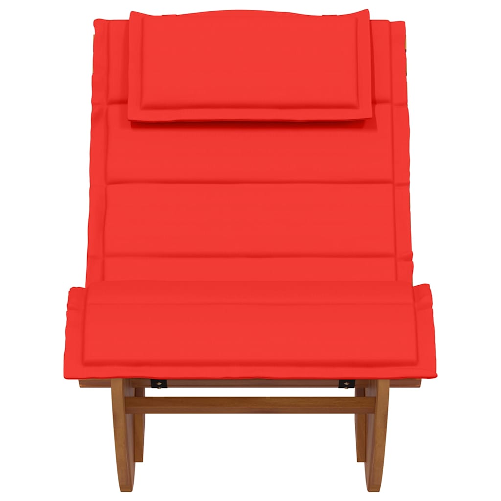 Sonnenliege mit Kissen 2-Person 2 pcs Braun Massivholz Akazie