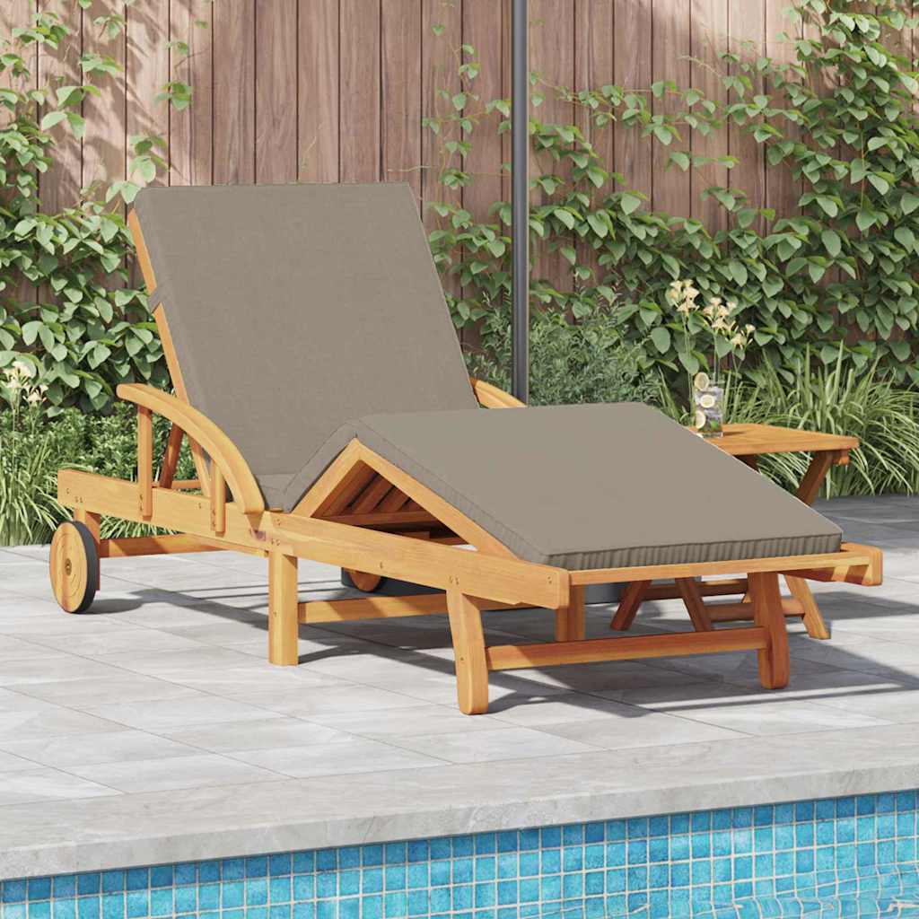 Sonnenliege 2 pcs Taupe 200 x 67 x 84 cm Massivholz Akazie