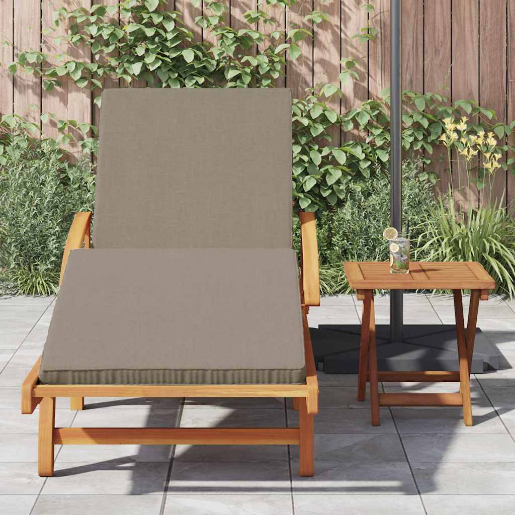 Sonnenliege 2 pcs Taupe 200 x 67 x 84 cm Massivholz Akazie