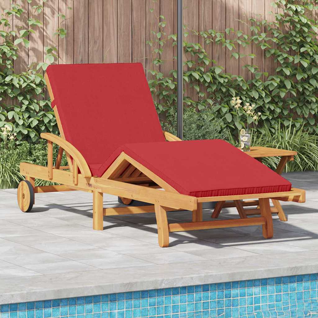 Sonnenliege 2 pcs Rot 200 x 67 x 84 cm Massivholz Akazie