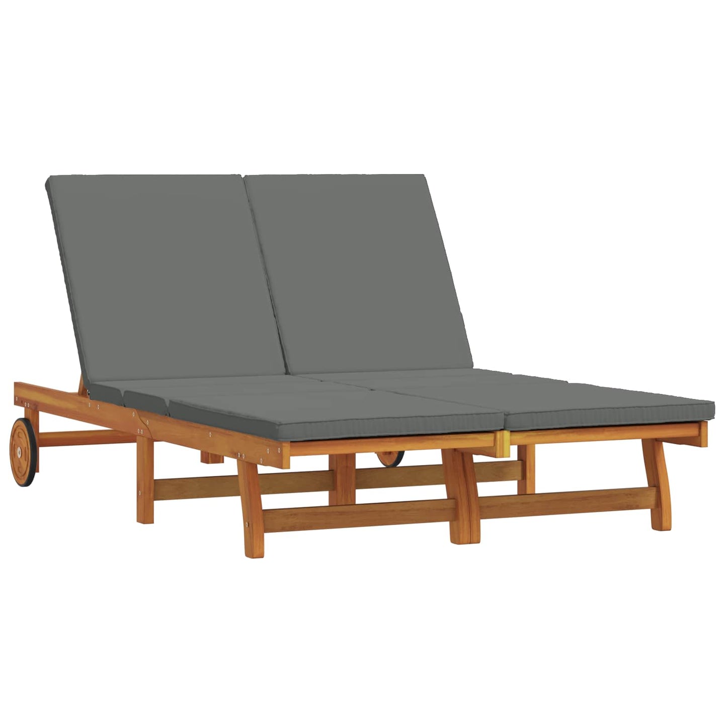 Sonnenliege Braun 125 x 200 x 84 cm Massivholz Akazie