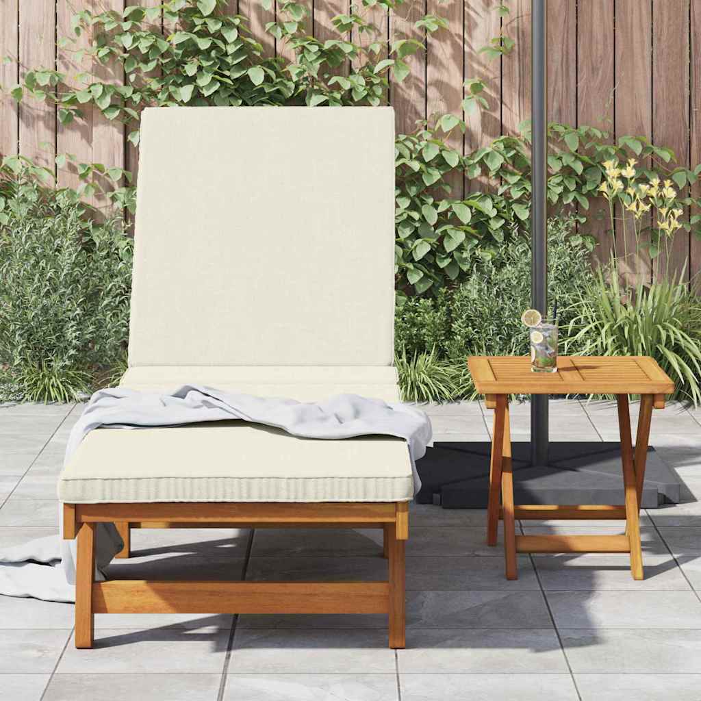 Sonnenliege 1-Person 2 pcs Braun Massivholz Akazie