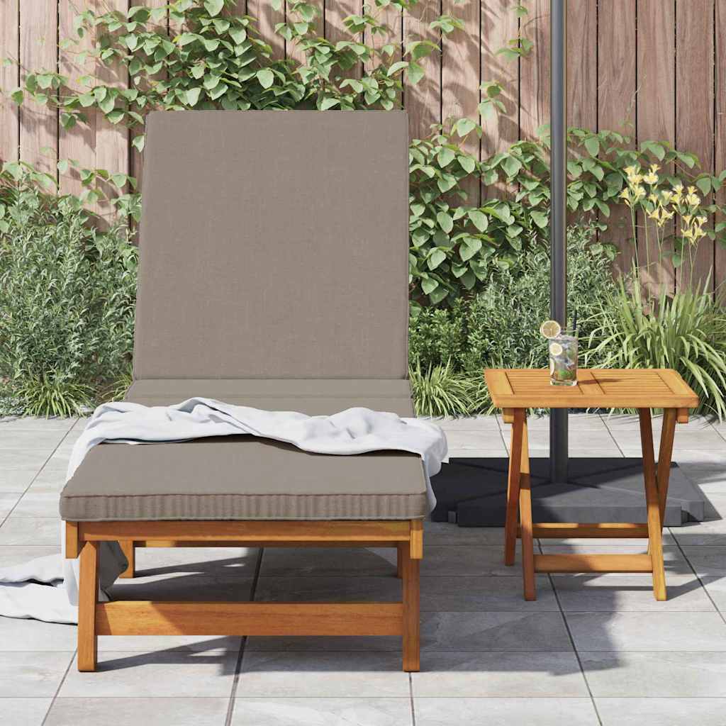 Sonnenliege 1-Person 2 pcs Braun Massivholz Akazie