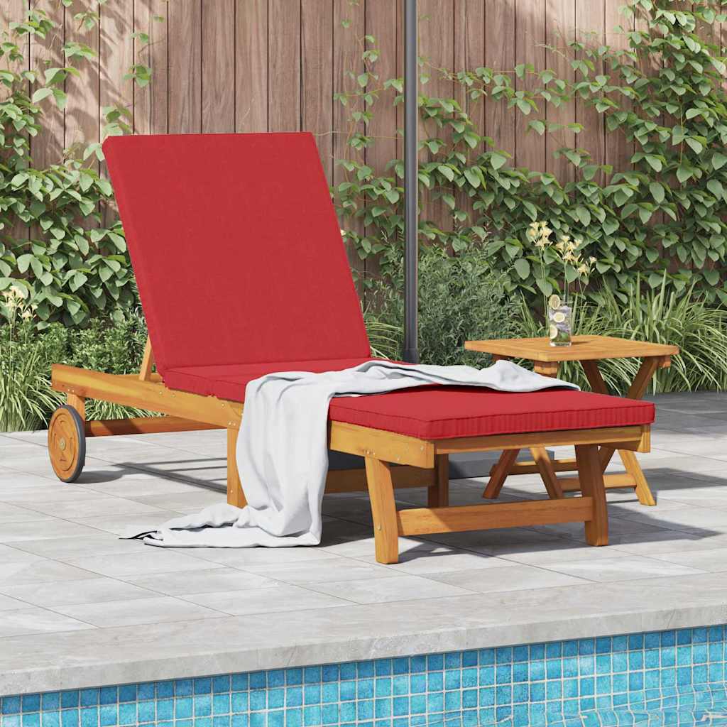 Sonnenliege 1-Person 2 pcs Braun Massivholz Akazie
