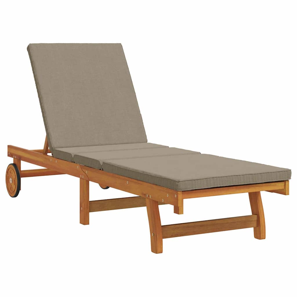Sonnenliege 2-Person 3 pcs Braun Massivholz Akazie