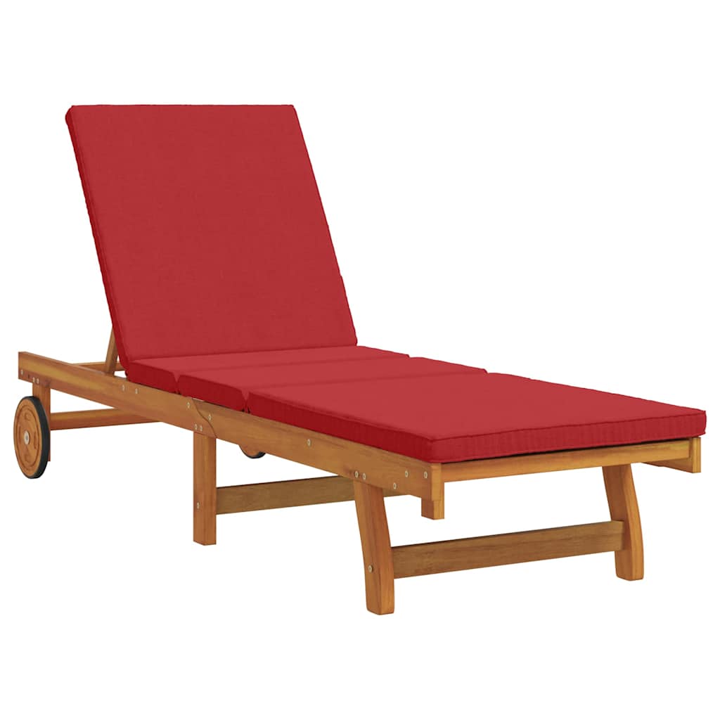 Sonnenliege 2-Person 3 pcs Braun Massivholz Akazie
