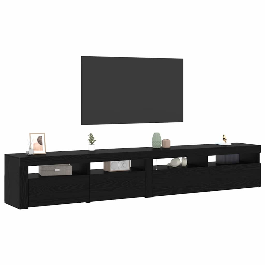 TV-Schränk 2 pcs Schwarz Eichen-Optik 240 x 35 x 40 cm