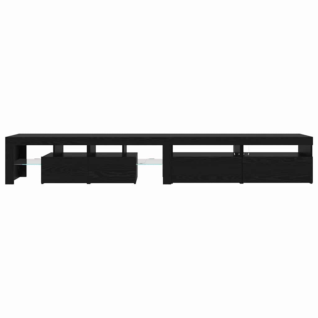 TV-Schränk mit LED 3 pcs Schwarz Eichen-Optik 260 x 37 x 40 cm