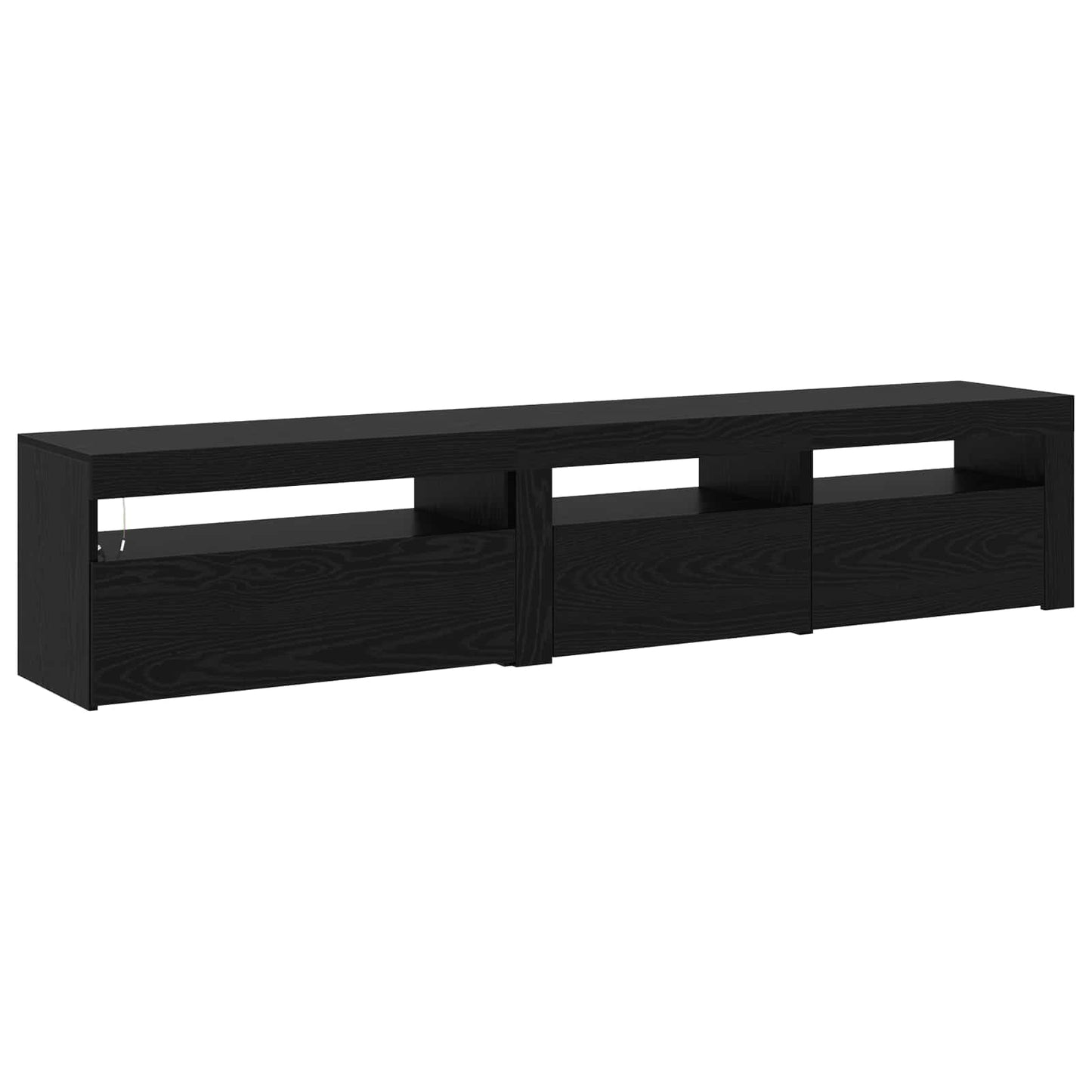 TV-Schränk 2 pcs Schwarz Eichen-Optik 195 x 35 x 40 cm