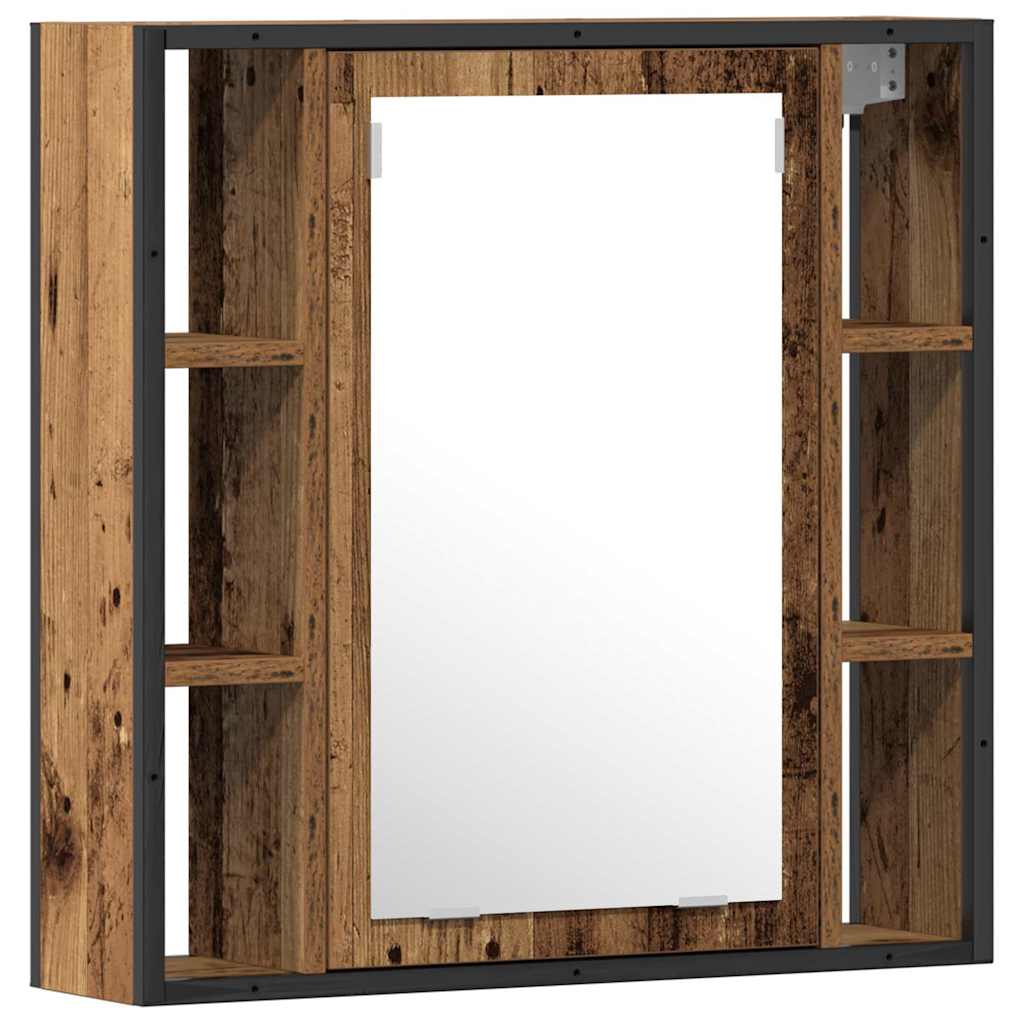 Badezimmermöbel-Set mit Regal mit Tür 2 pcs Braun Holzwerkstoff