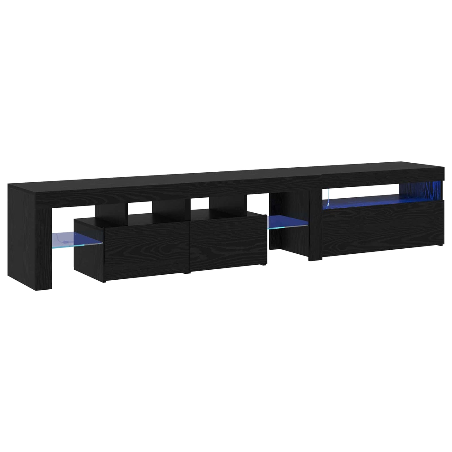 TV-Schränk 2 pcs Schwarz Eichen-Optik 215 x 36,5 x 40 cm