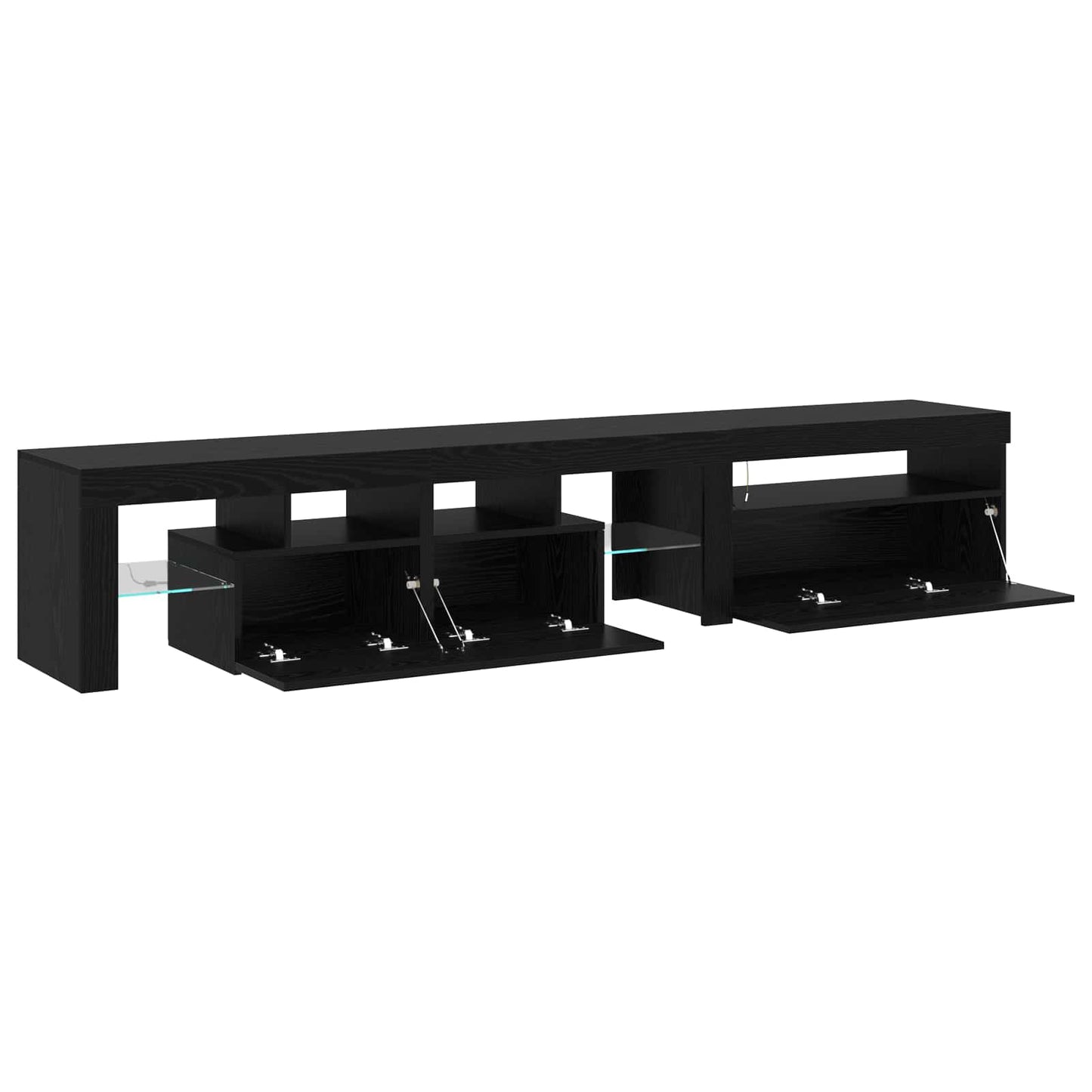 TV-Schränk 2 pcs Schwarz Eichen-Optik 215 x 36,5 x 40 cm