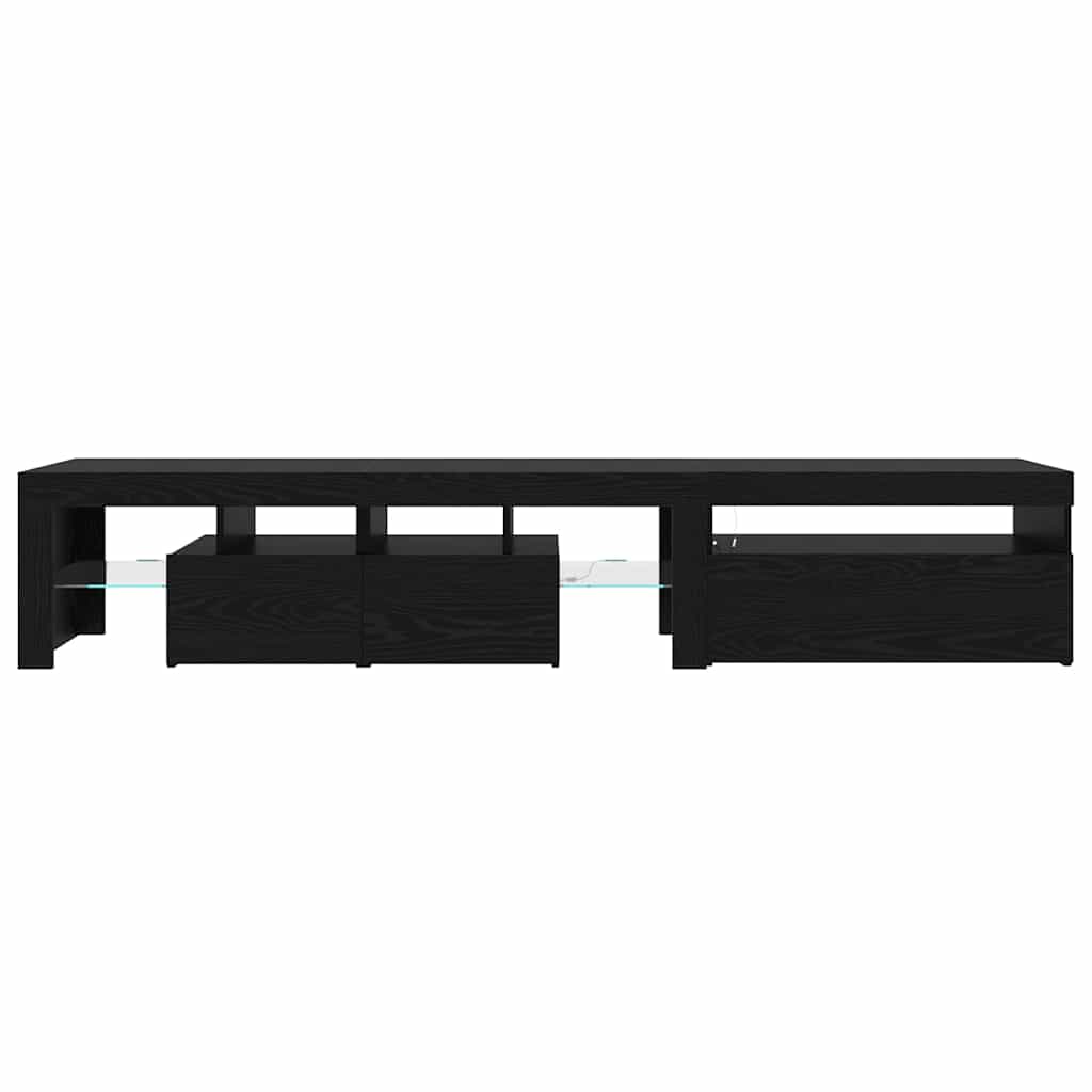 TV-Schränk 2 pcs Schwarz Eichen-Optik 215 x 36,5 x 40 cm