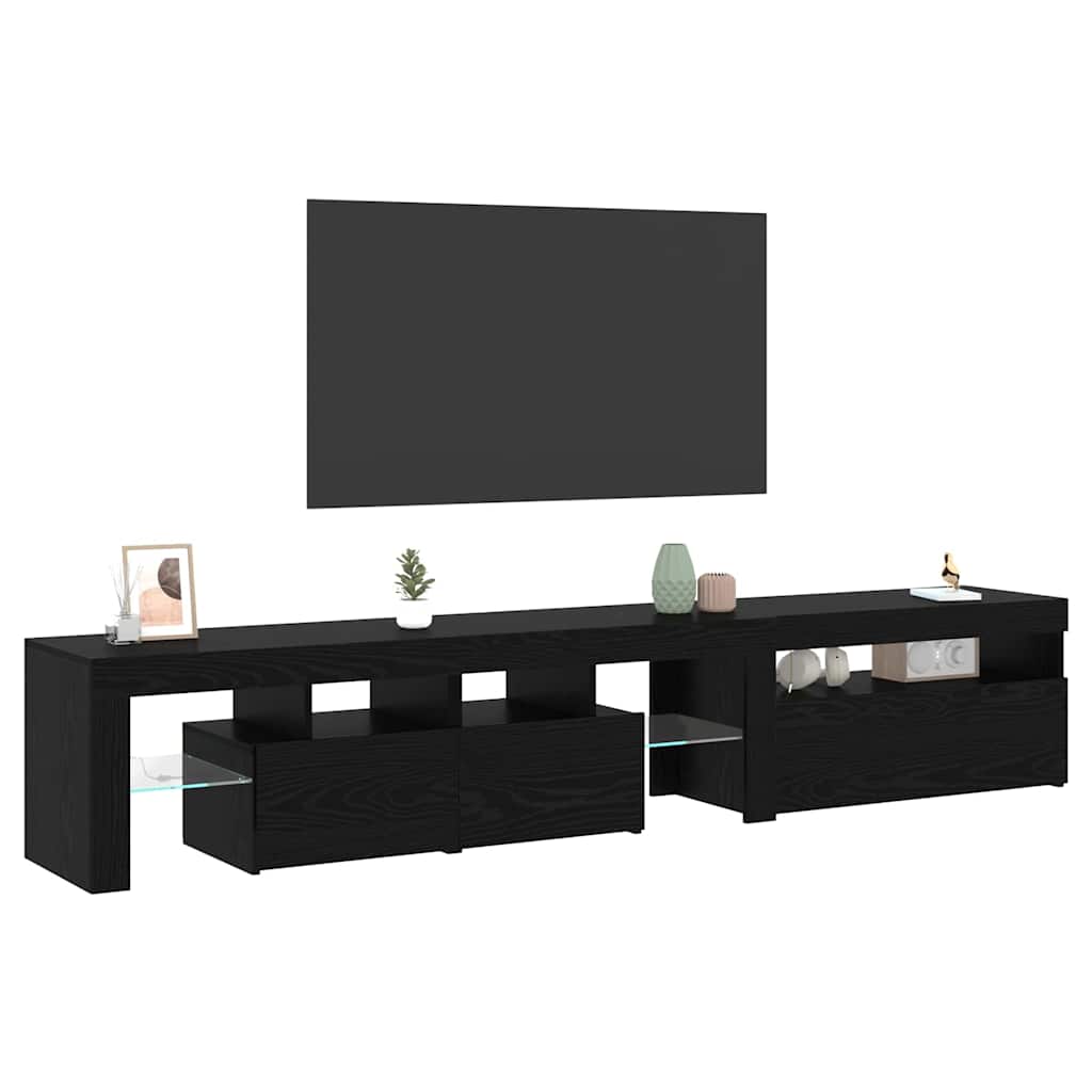 TV-Schränk 2 pcs Schwarz Eichen-Optik 215 x 36,5 x 40 cm