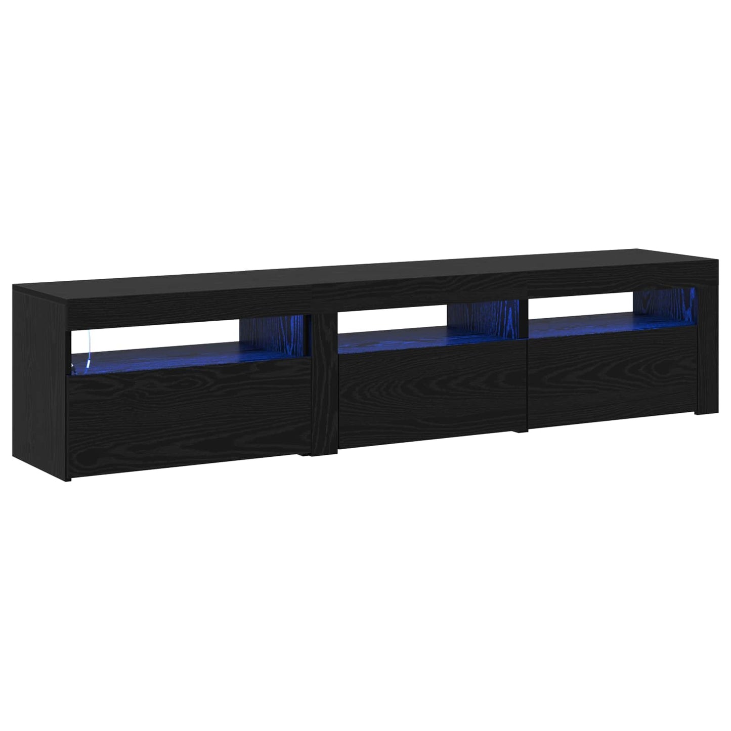 TV-Schränk 2 pcs Schwarz Eichen-Optik 180 x 35 x 40 cm