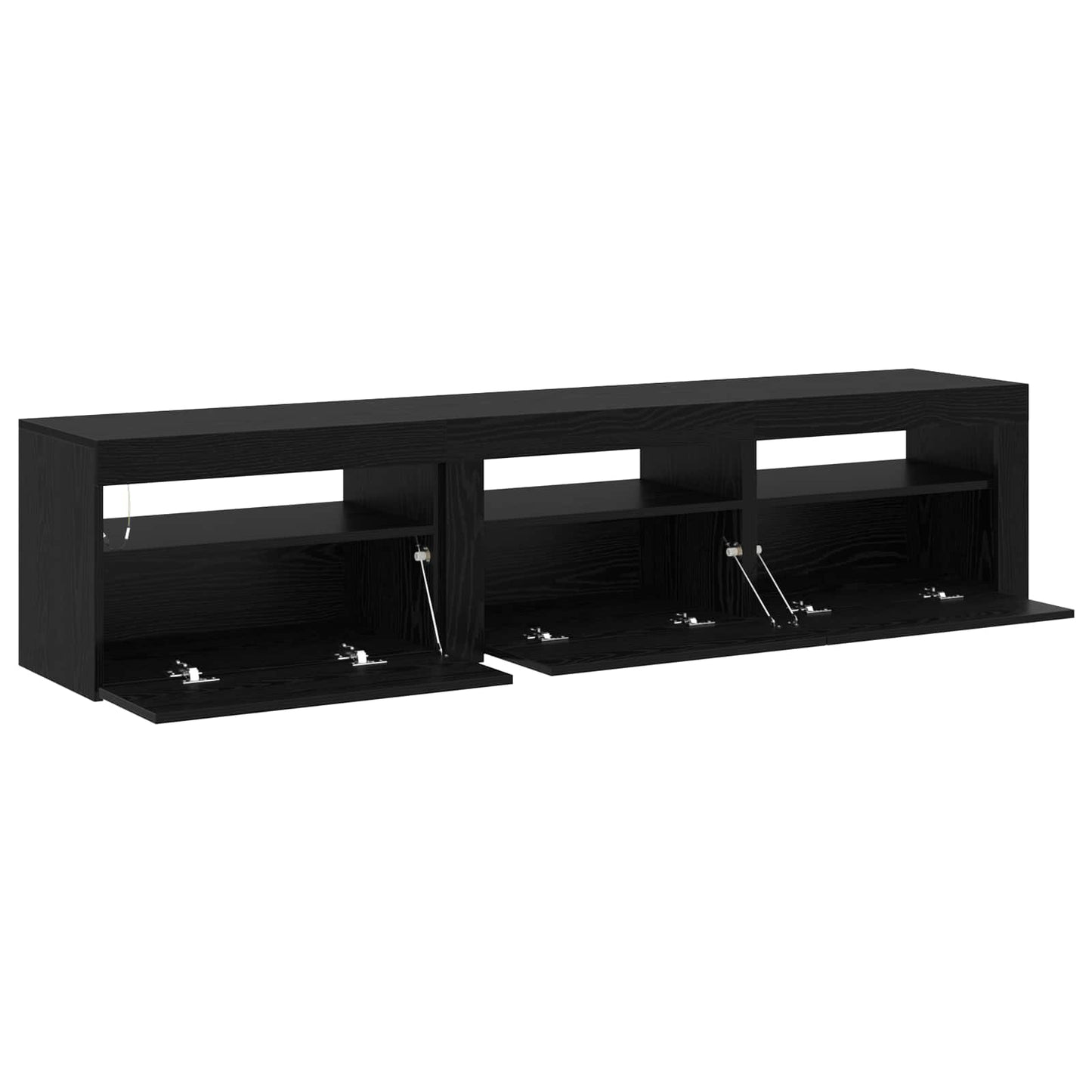 TV-Schränk 2 pcs Schwarz Eichen-Optik 180 x 35 x 40 cm