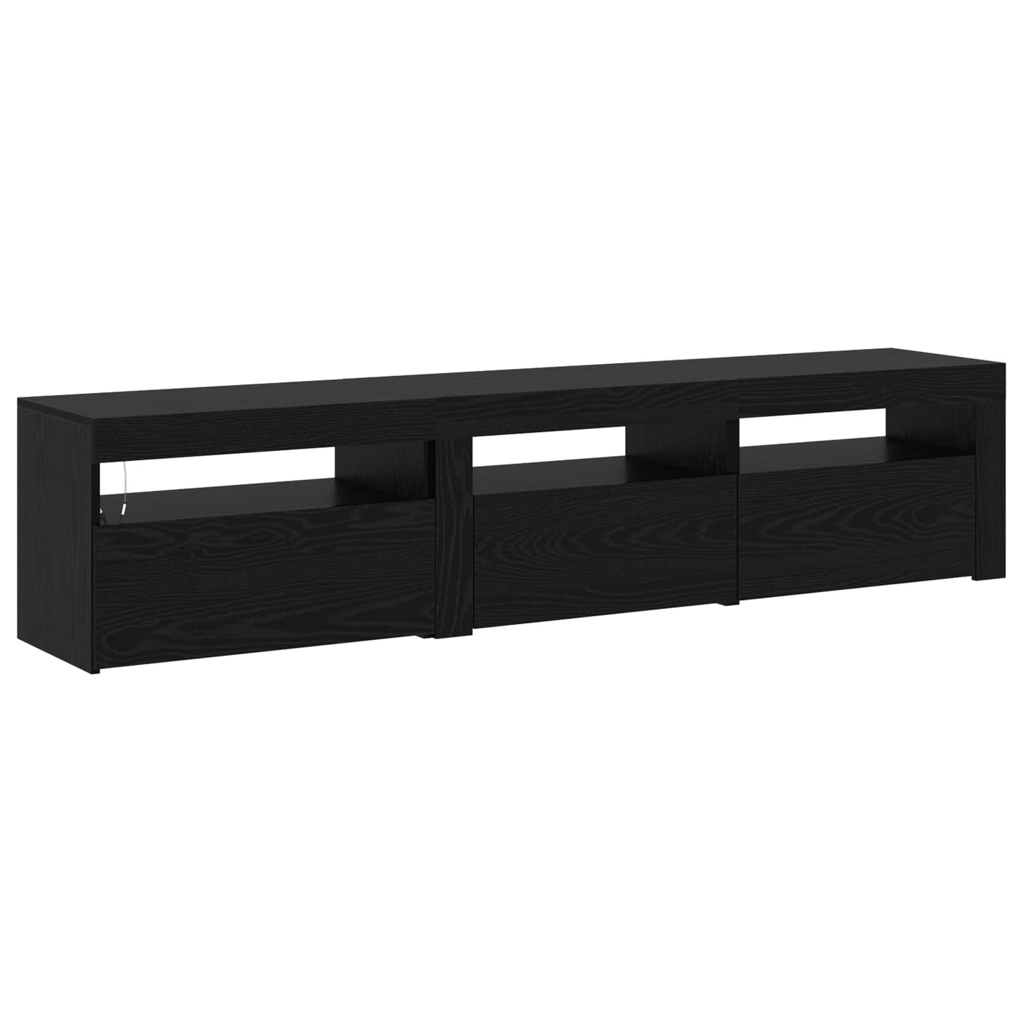 TV-Schränk 2 pcs Schwarz Eichen-Optik 180 x 35 x 40 cm